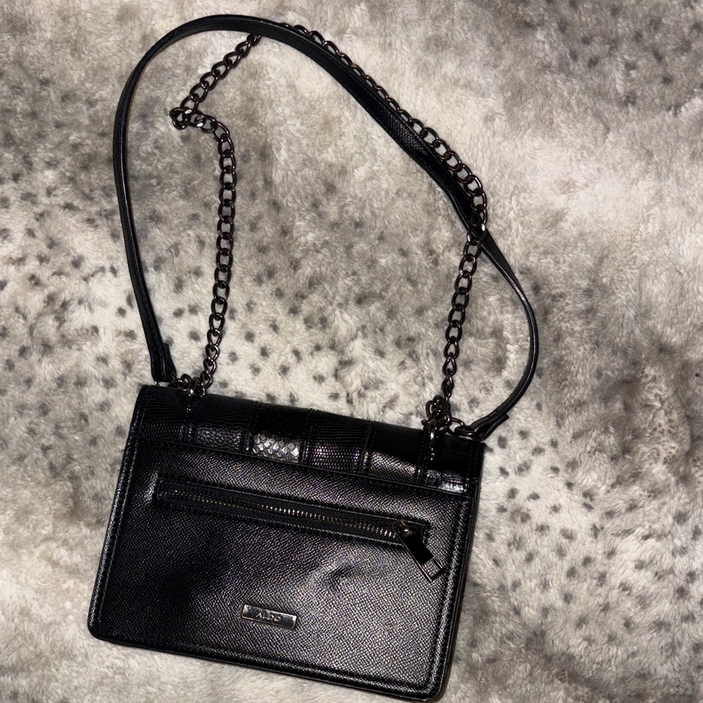 ALDO Black Chain-Detail Crossbody Bag